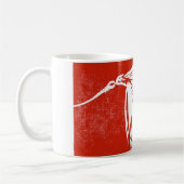 "Nasse Fly on red" Klassische Trout Fly Tasse (Links)