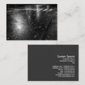 Nasse Herbststraße in der Nacht Visitenkarte (Vorne/Hinten)