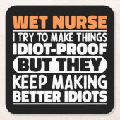 Nässe Ich versuche, Dinge Cool zu machen Lustige S Rechteckiger Pappuntersetzer (Vorderseite)