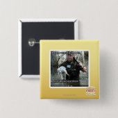 Nasse Katze und Gewehr Button (Vorne & Hinten)