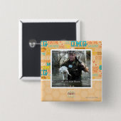 Nasse Katze und Gewehr Button (Vorne & Hinten)