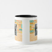 Nasse Katze und Gewehr Tasse (Zentrum)