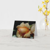 Nasse Orange-Rose Karte (Gelbe Blume)