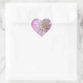 Nasse rosa Kleeblüte Herz-Aufkleber (Tasche)