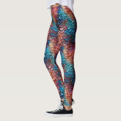 Nasse Scales beached Mermaid Fantasy Dragon Kostüm Leggings (Links)