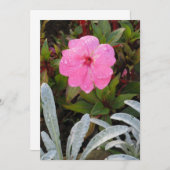 Nasseinladung, Blume anpassen Einladung (Vorne/Hinten)