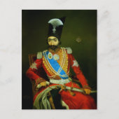 Nasser al-Din Shah Qajar, Schah Persiens Postkarte (Vorderseite)