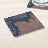 Nasser Rechteckiger Pappuntersetzer (angewinkelt)