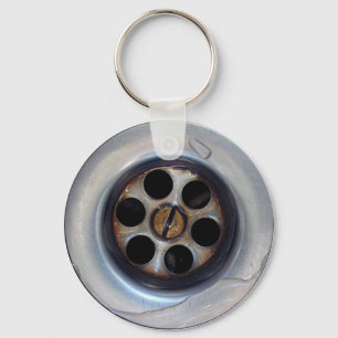 Nasser Wannen-Abfluss Schlüsselanhänger