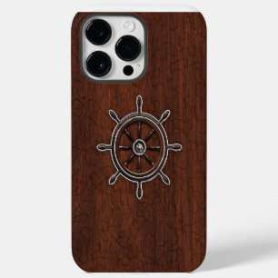 Nasses nautisches Mahagoni-Anker-Stahl iPhone 14 Pro Max Hülle