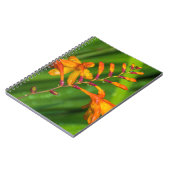 Nasses orange Blumennotizbuch Notizblock (Linke Seite)