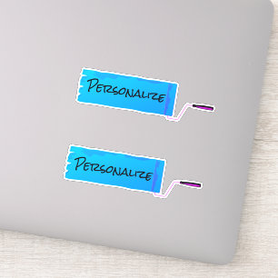 Nassfarbe der Rolle blau Aufkleber