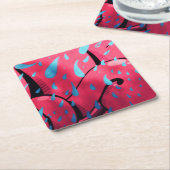 Nassfarbe Rechteckiger Pappuntersetzer (angewinkelt)