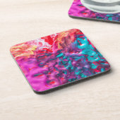 Nassfarbene abstrakte Kunstpalette Moderne Getränkeuntersetzer (Linke Seite)