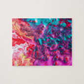 Nassfarbene abstrakte Kunstpalette Moderne Puzzle (Horizontal)