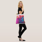 Nassfarbene abstrakte Kunstpalette Moderne Tasche (Am Model)