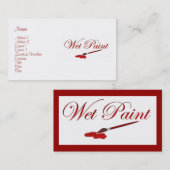 Nassfarbige Visitenkarte (Vorne/Hinten)