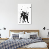 Nasshund Leinwanddruck (Insitu (Schlafzimmer))