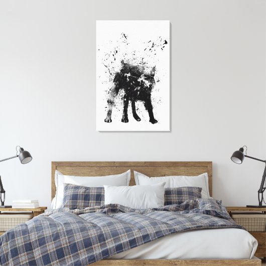 Nasshund Leinwanddruck (Insitu (Schlafzimmer))