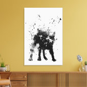 Nasshund Leinwanddruck (Insitu (Wohnzimmer))