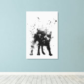 Nasshund Leinwanddruck (Insitu (Holzboden))