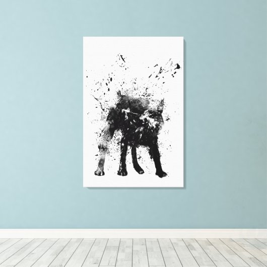 Nasshund Leinwanddruck (Insitu (Holzboden))