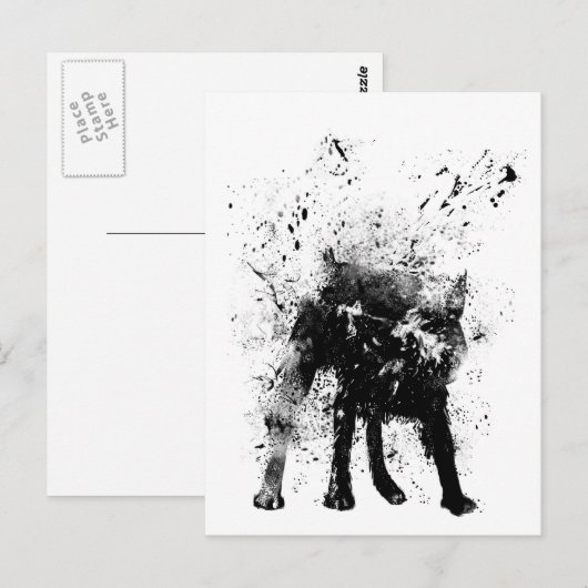 Nasshund Postkarte (Vorne/Hinten)