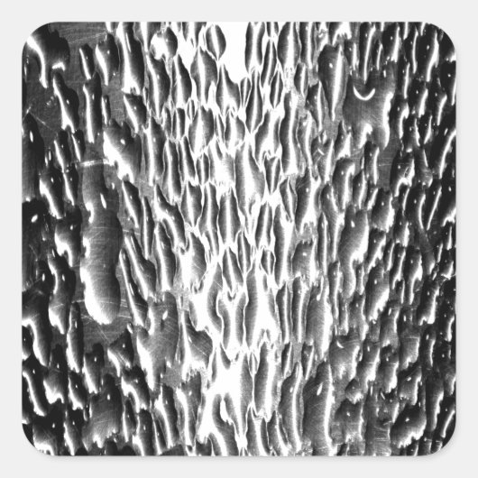 Nassmetall-Silbermetall Quadratischer Aufkleber (Vorderseite)