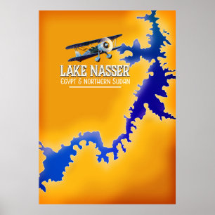 Nasssee Ägypten und Sudan-Karte Poster
