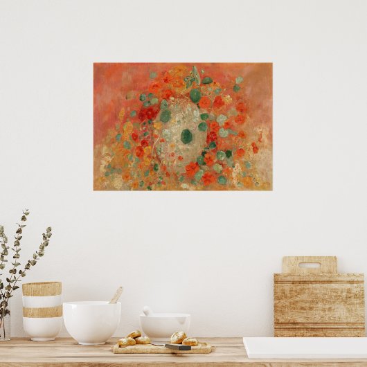 Nasturtien (1905) von Odilon Redon Poster (Küche)
