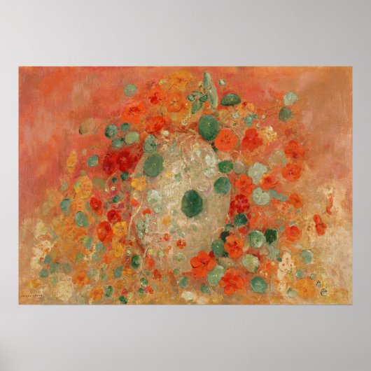 Nasturtien (1905) von Odilon Redon Poster (Vorne)