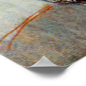 Nasturtien in einer blauen Vase von Monet Poster (Ecke)