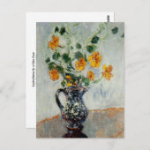 Nasturtien in einer blauen Vase von Monet Postkarte (Vorne/Hinten)