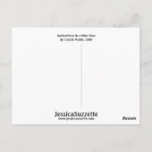 Nasturtien in einer blauen Vase von Monet Postkarte (Rückseite)