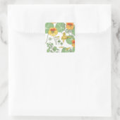 Nasturtien Quadratischer Aufkleber (Tasche)