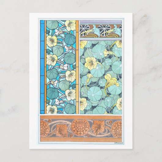 Nasturtium als dekoratives Objekt Postkarte (Vorderseite)