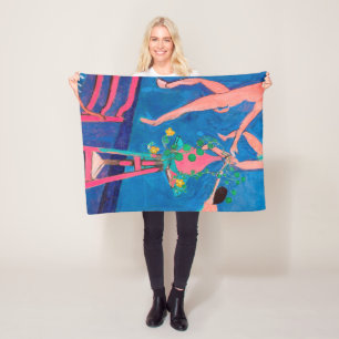 Nasturtium-Blume im Atelier, Matisse Fleecedecke