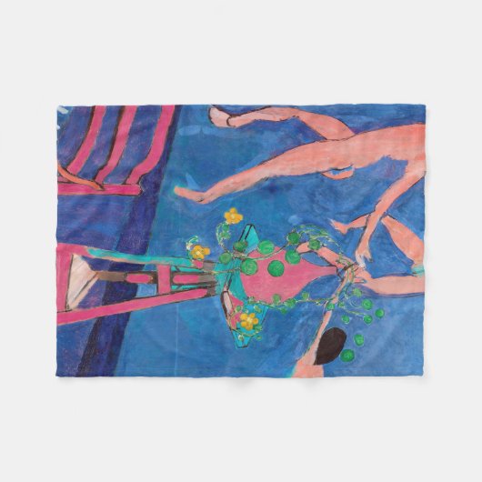 Nasturtium-Blume im Atelier, Matisse Fleecedecke (Vorderseite (Horizontal))