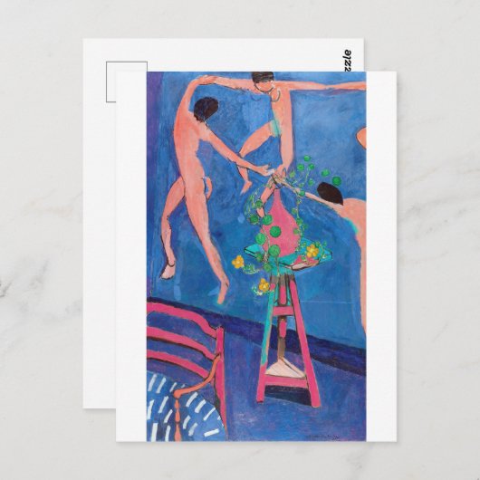 Nasturtium-Blume im Atelier, Matisse Postkarte (Vorne/Hinten)