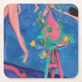 Nasturtium-Blume im Atelier, Matisse Rechteckiger Pappuntersetzer (Vorderseite)