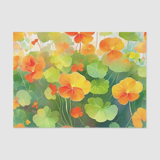 Nasturtium-Blume Lebhaft Seidenpapier (Vorderseite)