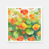 Nasturtium-Blume Lebhaft Serviette (Vorderseite)
