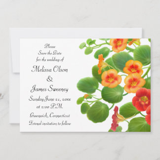 Nasturtium Blumengarten Save the Date