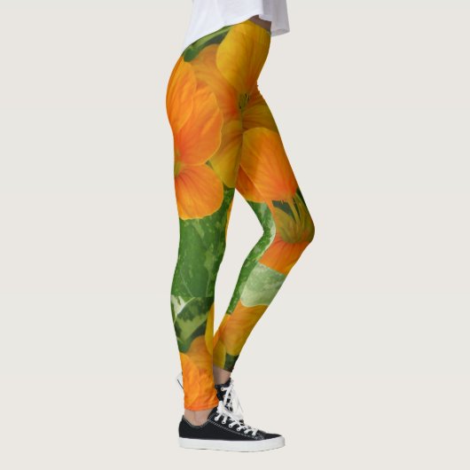 Nasturtium-Blüten Leggings (Rechts)