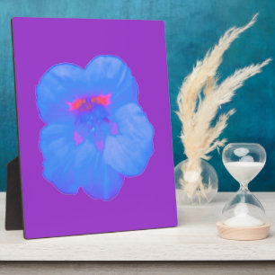 Nasturtium Bright Blue Plaque Fotoplatte