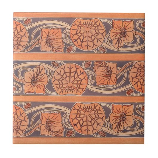 Nasturtium Burnt Orange Keramik Tile Fliese (Vorderseite)