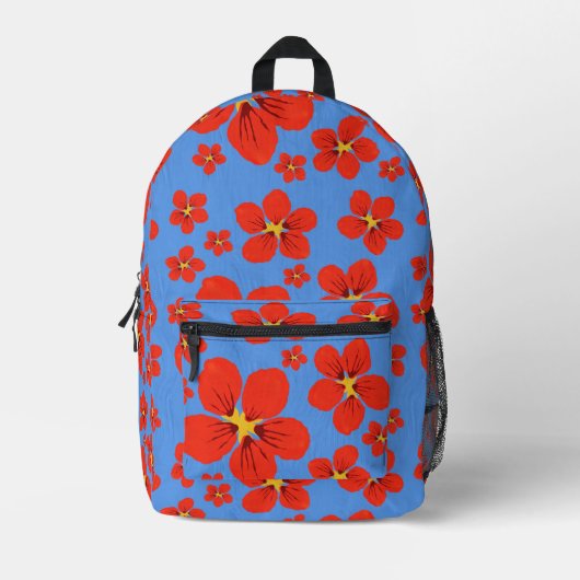 Nasturtium Design Backpack Bedruckter Rucksack (Vorderseite)