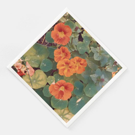 Nasturtium Garden Serviette (Ecke)