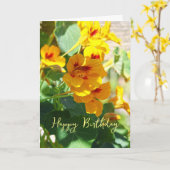 Nasturtium Geburtstag Karte (Gelbe Blume)