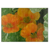 Nasturtium Glas Cutting Board Schneidebrett (Vorderseite)